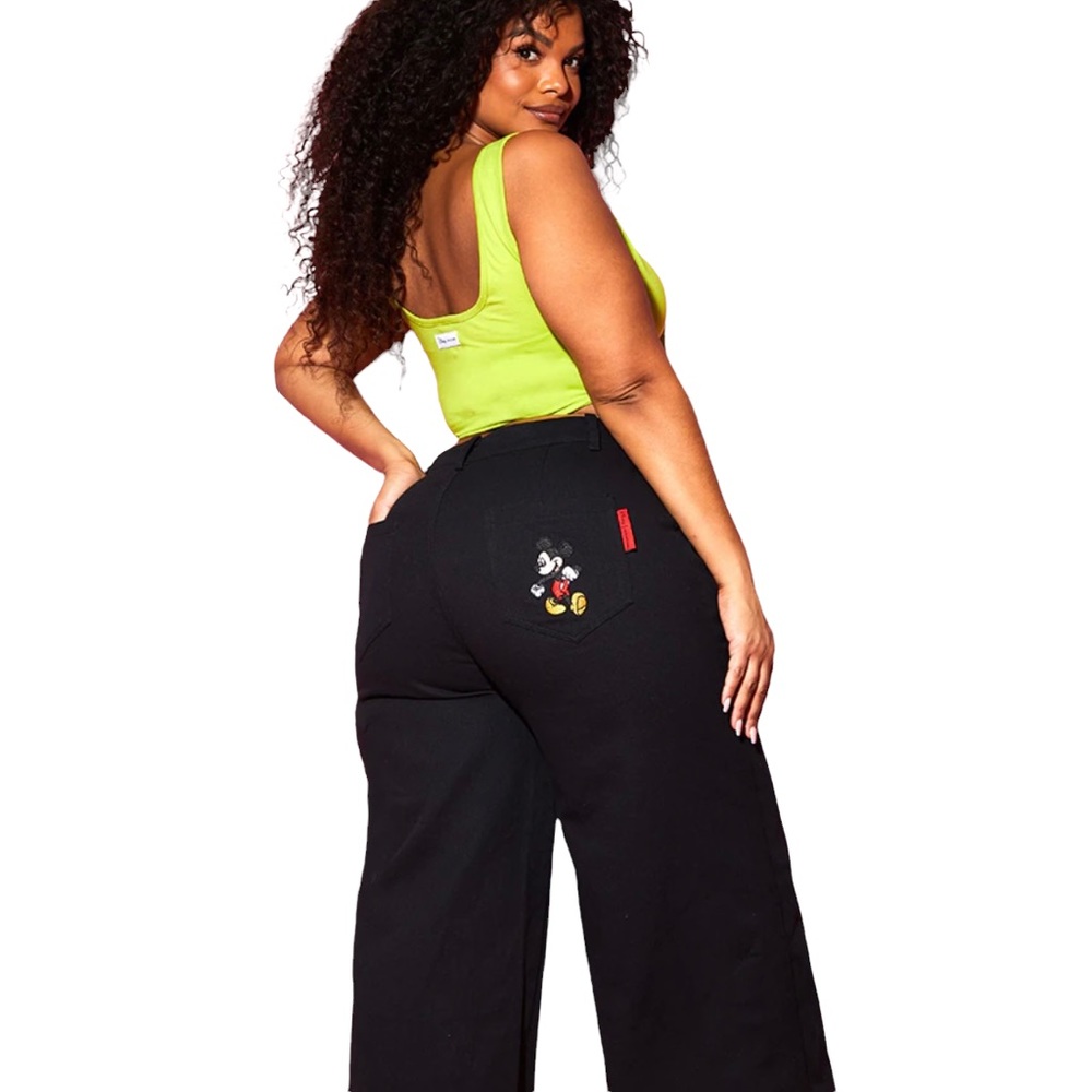 PrettyLittleThing Black Wide Leg Jeans